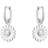 Georg Jensen Daisy ørering sølv og hvid emalje