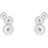 Georg Jensen Daisy ørering sølv og hvid emalje