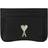 Ami Paris Card Holder - Black/Vibrated Silver