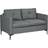 Homcom Loveseat Dark Grey Sofa 133cm 2 Seater