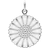 Lund Copenhagen Marguerite Pendent - Silver/White