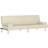 vidaXL Cup Holders Cream Sofa 200cm 2 personers
