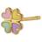 Stine A Love Heart Clover Earring - Gold/Multicolour