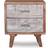 Bloomsbury Market Parham Brown/White Bedside Table 35x45cm