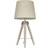 MiniSun Modern Tripod Single Beige Table Lamp 70cm