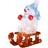 Veli Line Snowman on Sled Multi Julelampe 32cm