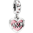 Pandora Mom's Heart Pendant Charm - Silver/Pink