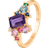 Mads Z Four Seasons Summer Ring - Gold/Amethyst/Topaz/Sapphire/Tourmaline