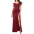 Goddiva Bardot Sequin Pleated Maxi Dress - Wine