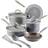 Rachael Ray Cucina Nonstick Sea Salt Gray Cookware Set with lid 10 Parts