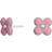 Nordahl Jewellery Flower Stud Earrings - Silver/Pink