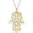 Elli Hamsa Hand of Fatima Necklace - Gold/Transparent