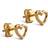 ENAMEL Copenhagen Organic Heart Studs - Gold