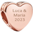 Pandora Engravable Heart Charm - Rose Gold