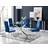 Furniturebox Lenworth Navy Dining Set 70x120cm 5pcs