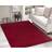 Serdim Rugs Plain Room Fluffy Shaggy Red