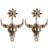Shein pair of personalized New Gothic women's cow horns, cow heads, hanging earrings, resin glass rhinestones, gold, suitable for outings, parties, and ho