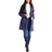 French Connection Women's Faux Shearling Teddy Lapel Midi Coat - Denim