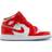 NIKE Air Jordan 1 Mid SE GS - Chile Red/White/Pollen