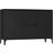 vidaXL Engineered Wood Black Aparador 104x70cm
