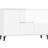 vidaXL Engineered Wood White High Gloss Madia 104x70cm