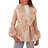 Blue Vanilla Faux Fur PU Coat with Belt - Cream