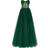 Milla Emerald Green Tulle Maxi Dress with a Corset Bustier