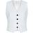 Neo Noir Vendetta Pinstripe Waistcoat - White