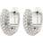 Pilgrim Lona Chunky Huggie Hoops Earrings - Silver/Transparent