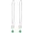 Pernille Corydon Ocean Hope Earchains - Silver/Pearls/Green
