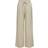 JDY Say High Waisted Wide Leg Linen Trousers with Tie Waist in Beige