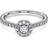 Swarovski Eternity halo solitaire ring, Lab-grown diamonds 0.45 ct tw, Round cut, Sterling silver White
