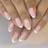 Shein pcs Short Round Fake Nails Set Simple White French Style With Border Design Nail Art Accessories