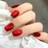 Shein pcs YK Aesthetic Bloodred Crystal Cat Eye Square Shaped Press On False Nails Acrylic Full Cover Nails For Women Suitable For Party