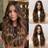 Shein Ombre Brown Big Wave Curls Long Curly Synthetic Wig For Women Natural Brunette Wigs Middle Heat Wig