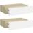 vidaXL 330250 Oak/White Vägghylla 40cm 2st