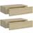 vidaXL 330248 Oak Vägghylla 40cm 2st