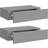 vidaXL 330246 Grey Estantería de Pared 40cm 2pcs