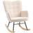 Homcom Modern Teddy Light Grey Rocking Chair 101cm