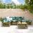 vidaXL 6 Piece Garden Impregnated Wood Pine Outdoor Lounge Set