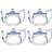 Spode Blue Italian Servettringar 4-Pack Servettring 10cm 4st