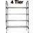 True Face 4 Tier Silver Shoe Rack 95x60cm