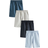 NEXT Kid's Basic Jersey Shorts 4-pack - Blue/Navy