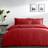 Dunelm Pure Cotton Plain Dye Duvet Cover Red (200x200cm)