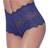 Magic Silk Split Crotch Lace Boy Short S/M Blueberry