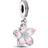 Pandora Cherry Blossom Dangle Charm - Silver/Pink