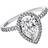 Pandora Sparkling Pear Halo Ring - Silver/Transparent