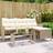 vidaXL Havesofa Med Bord Og Hynder L-formet Polyrattan Beige Loungesæt