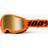 100% Strata Essential Chrome Motocross Goggles, black-orange