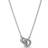 Pandora Signature Intertwined Pavé Pendant Necklace - Silver/Transparent